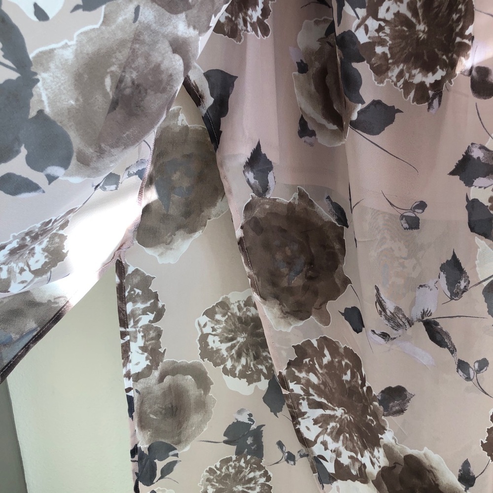 Sienna Sky Floral Mauve Maxi Dress w/ Sheer Overlay - Picture 8 of 15